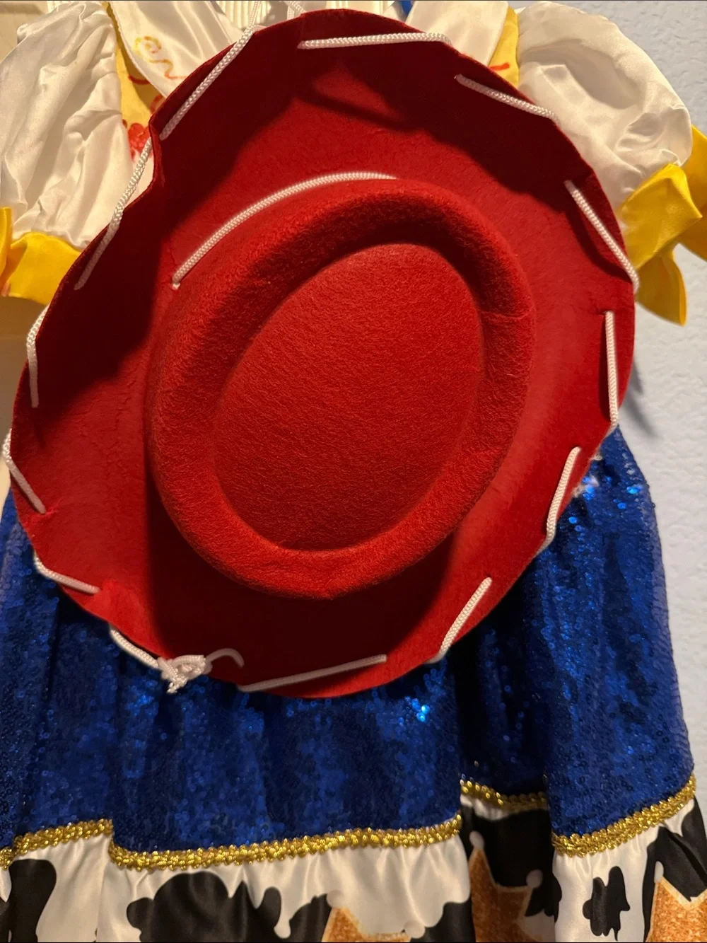 Kids Yellow & Blue Cowgirl Costume Dress